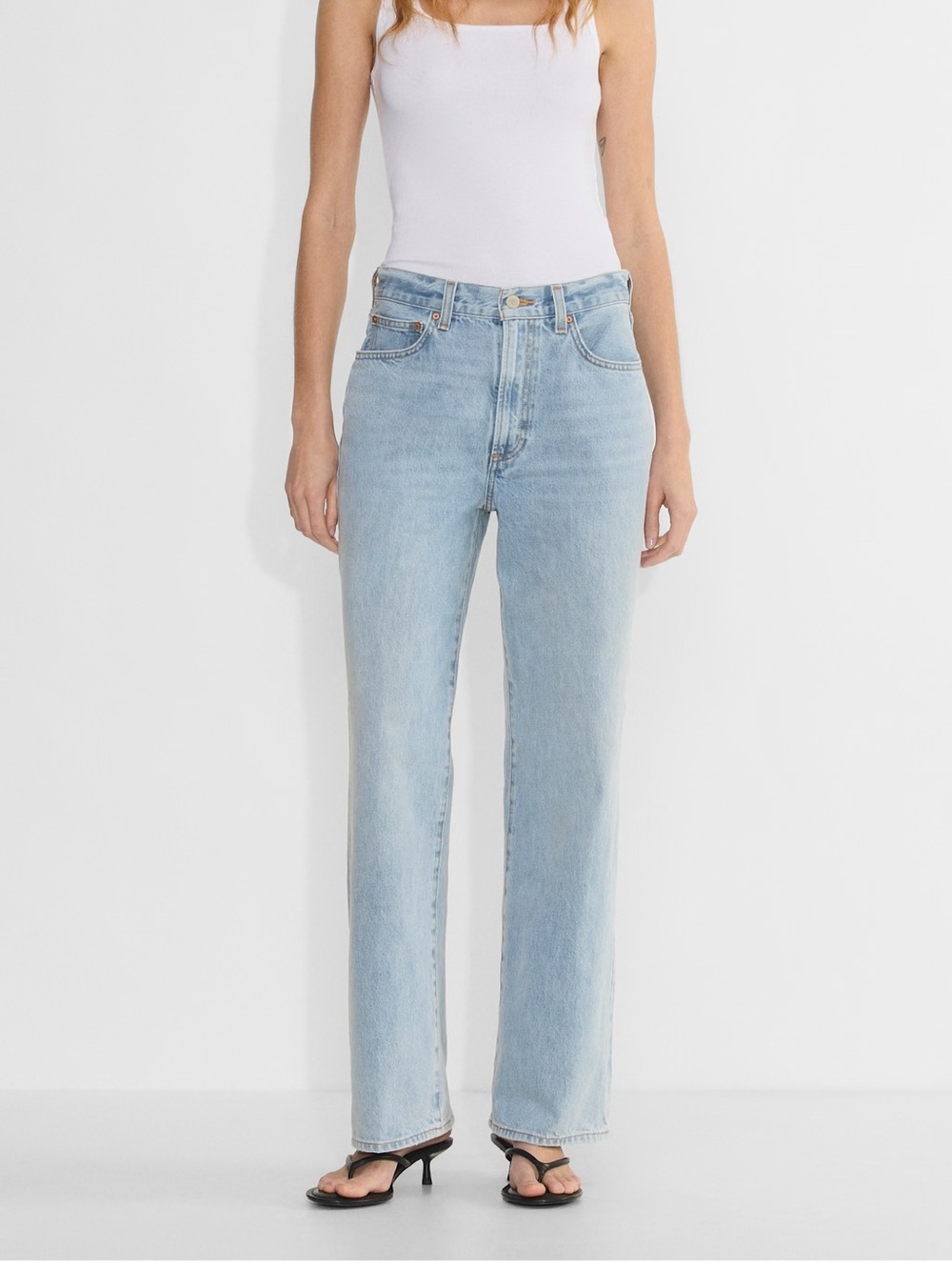 Aritzia Light Blue High-Rise Wide Jeans